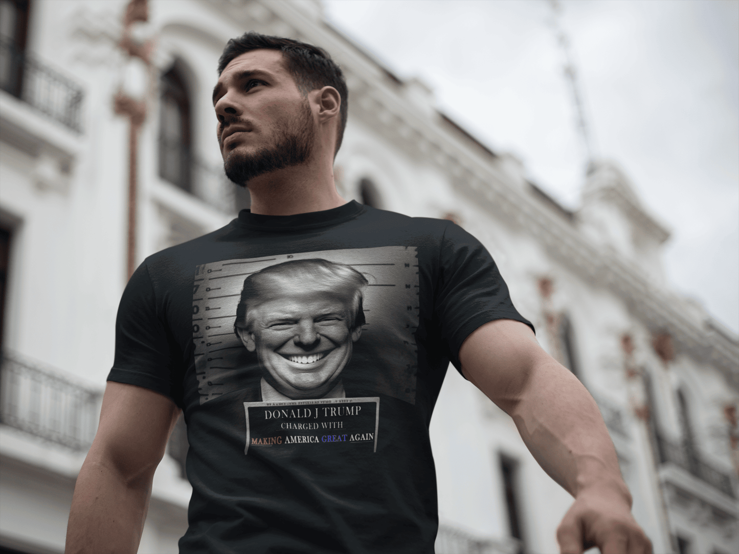 T-SHIRT - CHARGED WITH MAKING AMERICA GREAT AGAIN